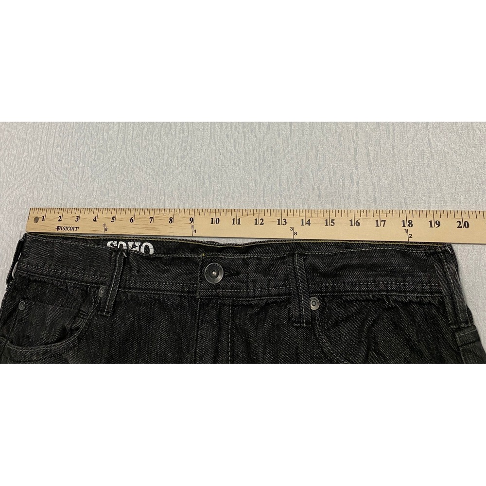 DKNY Jeans Men's Size 38×30 Black Soho Relaxed Wide Leg Whiskers - Picture 6 of 9